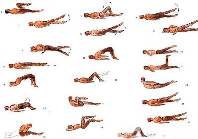 Physical exercises for lumbar osteochondosis